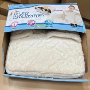 HealthTouch Plush Foot Massager Vibration Cushion Home & Office Relaxation NIP